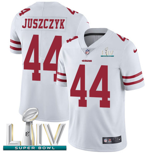 San Francisco 49ers Nike #44 Kyle Juszczyk White Super Bowl LIV 2020 Youth Stitched NFL Vapor Untouchable Limited Jersey->youth nfl jersey->Youth Jersey